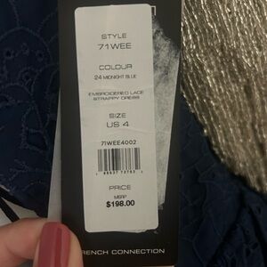 Embroidered, lace  French Connection sun dress.